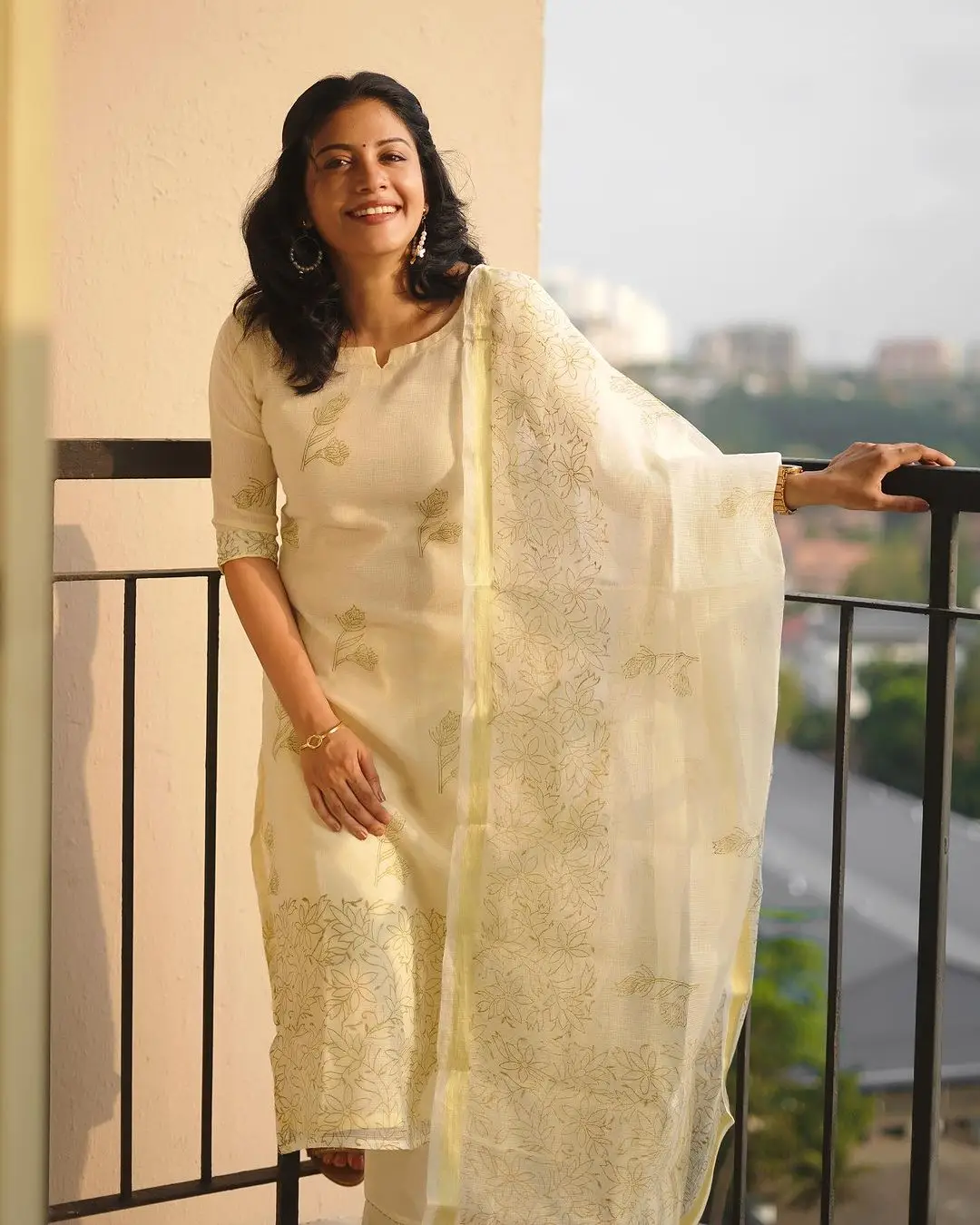 Malayalam Actress Shivada in White Dress